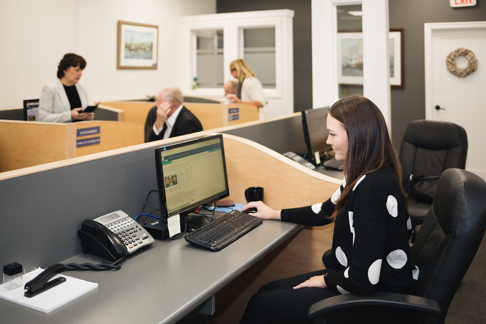 Example of a person working at a computer from BIA photo gallery