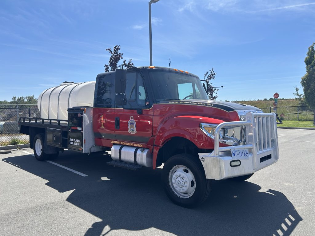 Parker water tanker truck with Fire Department logo on it