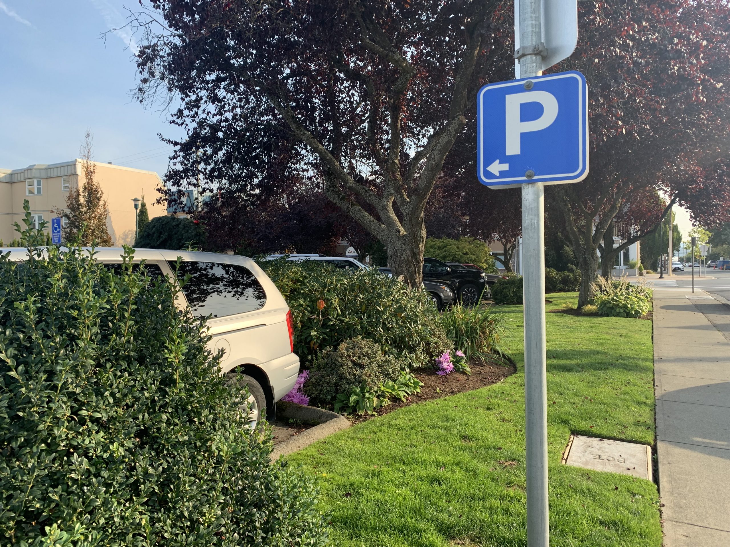 Parking Lot F - Entrance sign