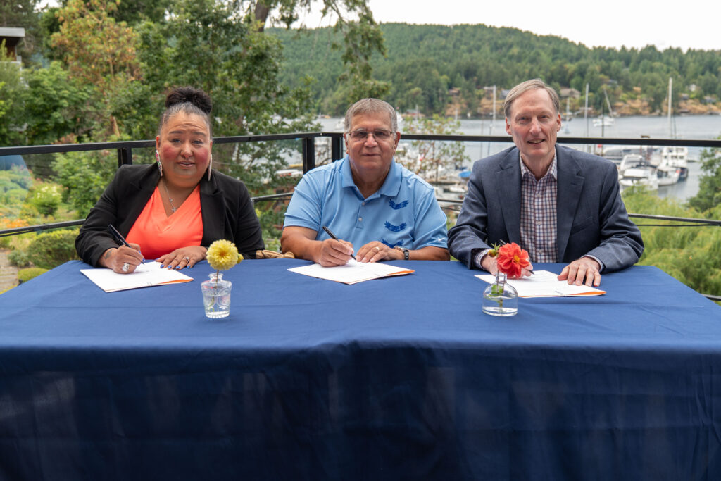Left to Right: Chief Jimmy, Chief Olsen, Mayor McNeil-Smith