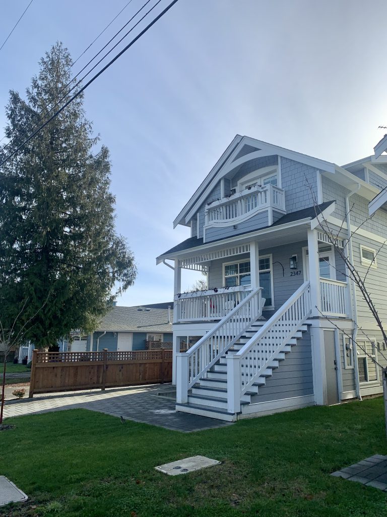 Blue home with suite on ground floor