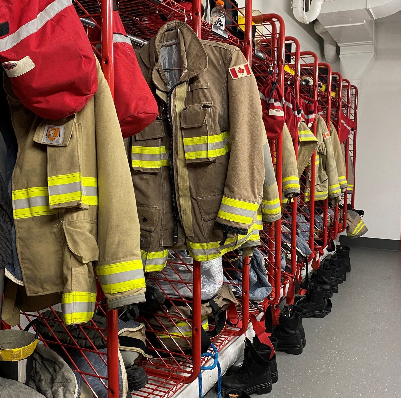 Turnout Gear in Lockers