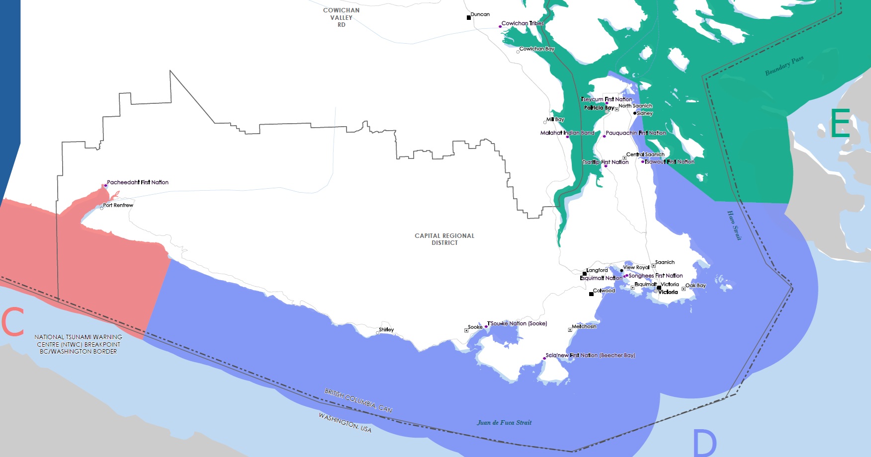 BC Tsunami Notification Zone D